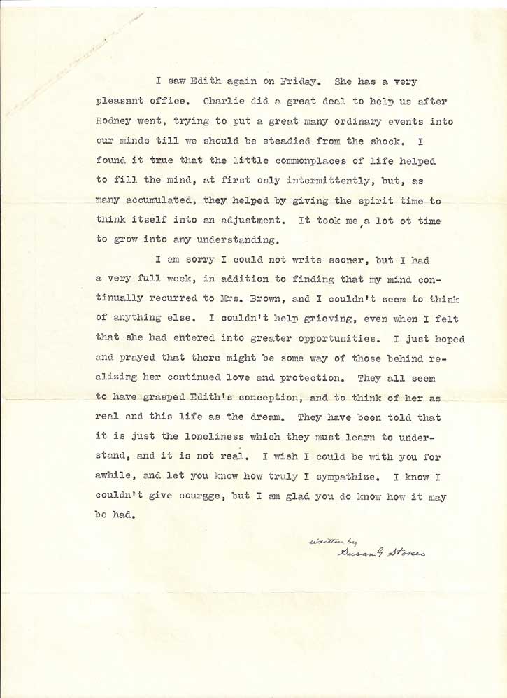 Letter from Susan Stokes pg3